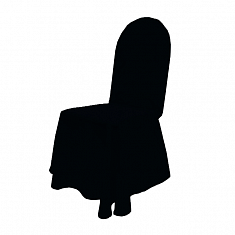 Чехол на стул с овальной спинкой. Черный