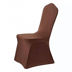 Стретч-чехол на стул коричневый