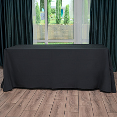 Скатерть прямоугольная черная, размер: 330х225 см