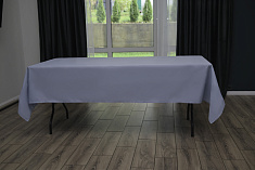 Скатерть прямоугольная голубая, размер: 250х150 см