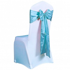 Бант на стул голубой