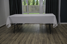 Скатерть прямоугольная белая, размер: 250х150 см