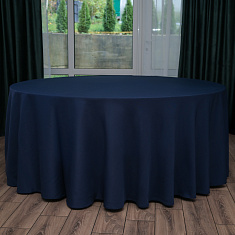 Скатерть круглая темно-синяя, размер: Ø330 см