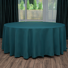 Скатерть круглая бирюзовая, размер: Ø330 см