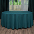 Скатерть круглая бирюзовая, размер: Ø330 см в аренду на ваше мероприятие 