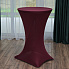 Стрейч-чехол на коктейльный стол, бордовый в аренду на ваше мероприятие 