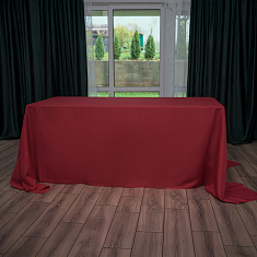 Скатерть прямоугольная красная, размер: 330х225 см