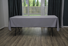 Скатерть прямоугольная серая, размер: 250х150 см