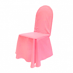 Чехол на стул с овальной спинкой. Розовый