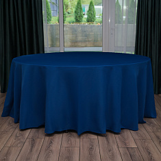 Скатерть круглая синяя, размер: Ø330 см