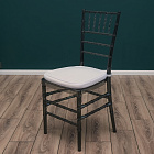 Стул кьявари прозрачный темный с белой подушкой