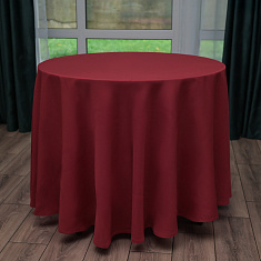 Скатерть круглая красная, размер: Ø230 см