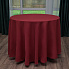 Скатерть круглая красная, размер: Ø230 см в аренду на ваше мероприятие 
