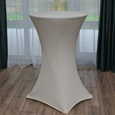 Стрейч-чехол на коктейльный стол, шампань