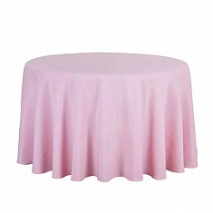 Скатерть круглая розовая, размер: Ø300 см