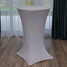 Стрейч-чехол на коктейльный стол, белый