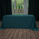 Скатерть прямоугольная темно-зеленая, размер: 330х225 см