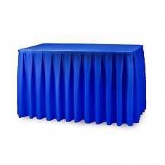 Фуршетная юбка синяя, длина: 600 см