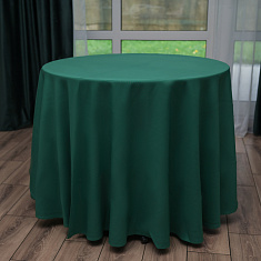 Скатерть круглая зеленая, размер: Ø230 см