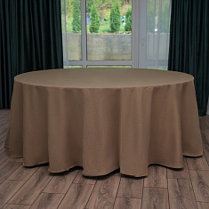Скатерть круглая светло-коричневый, размер: Ø330 см