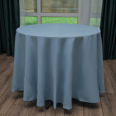 Скатерть круглая голубая, размер: Ø230 см