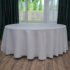Скатерть круглая белая, размер: Ø330 см