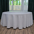 Скатерть круглая белая, размер: Ø330 см в аренду на ваше мероприятие 