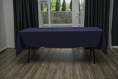 Скатерть прямоугольная темно-синяя, размер: 250х150 см