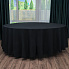 Скатерть круглая черная, размер: Ø330 см в аренду на ваше мероприятие 