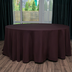 Скатерть круглая коричневая, размер: Ø330 см