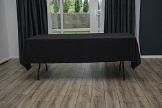 Скатерть прямоугольная черная, размер: 250х150 см