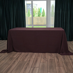 Скатерть прямоугольная коричневая, размер: 330х225 см